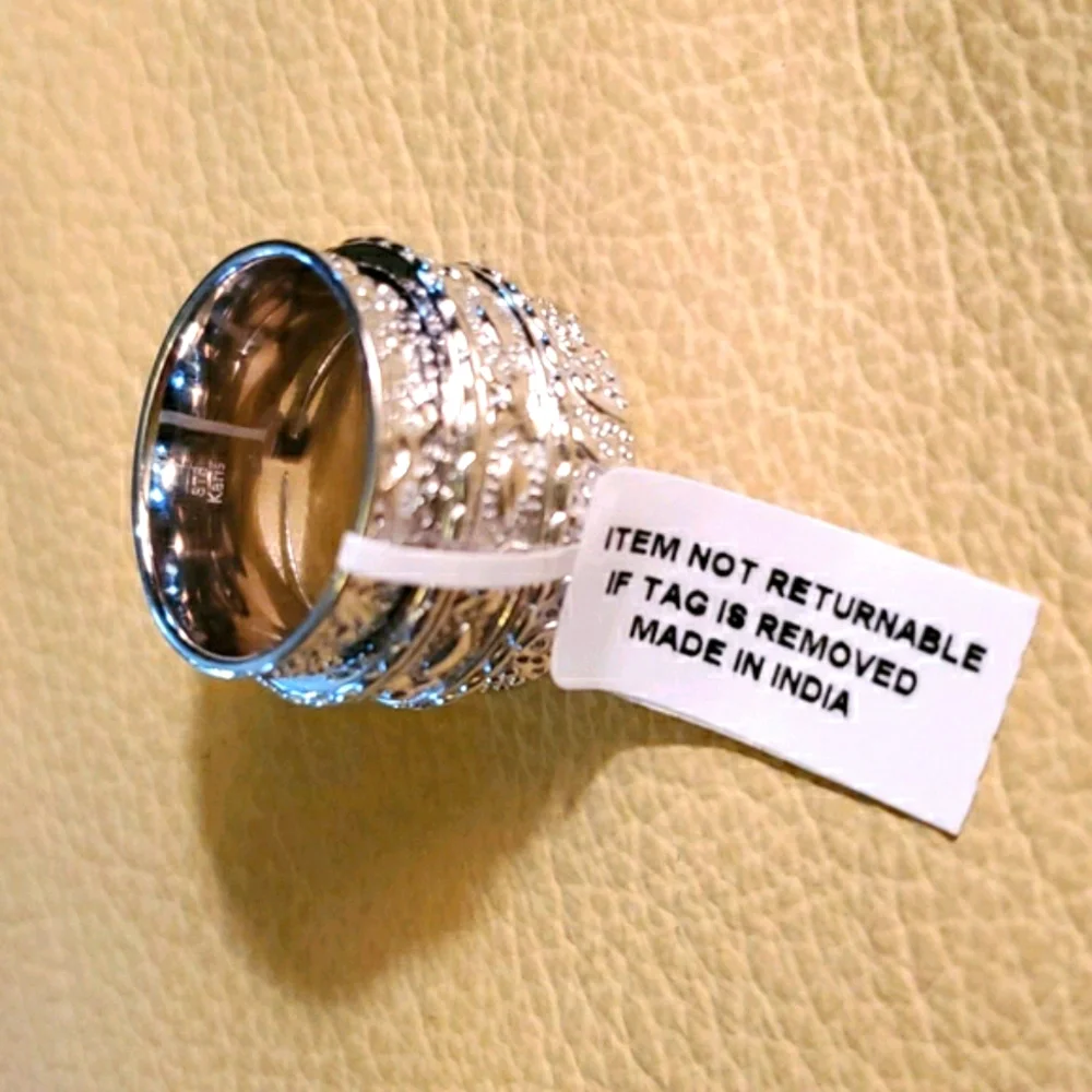 Karis NWT Platinum Bond Brass Spinner Ring 7 NWT